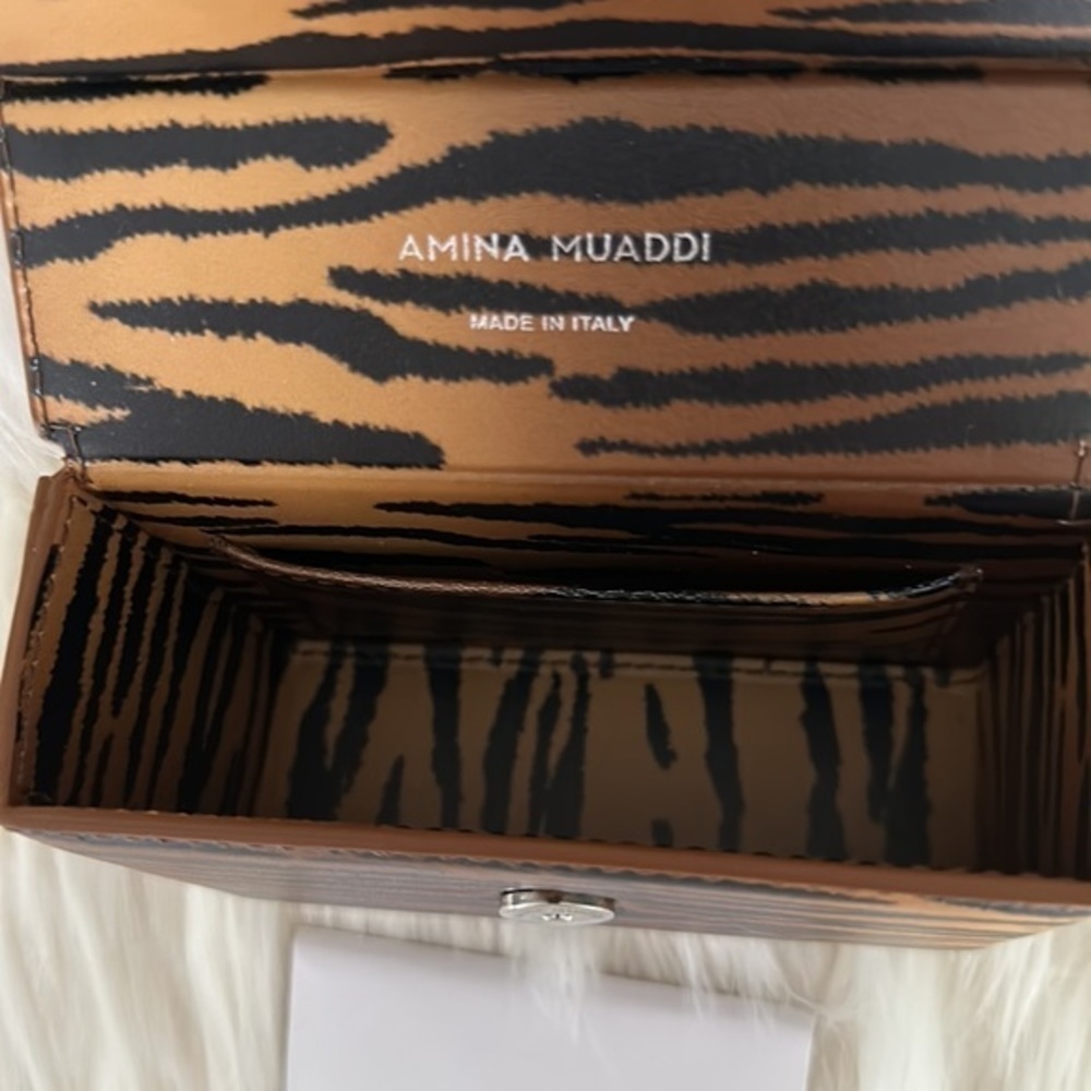 AMINA‎ MUADDI Swarovski cristals tiger prints bag - Picture 9 of 14